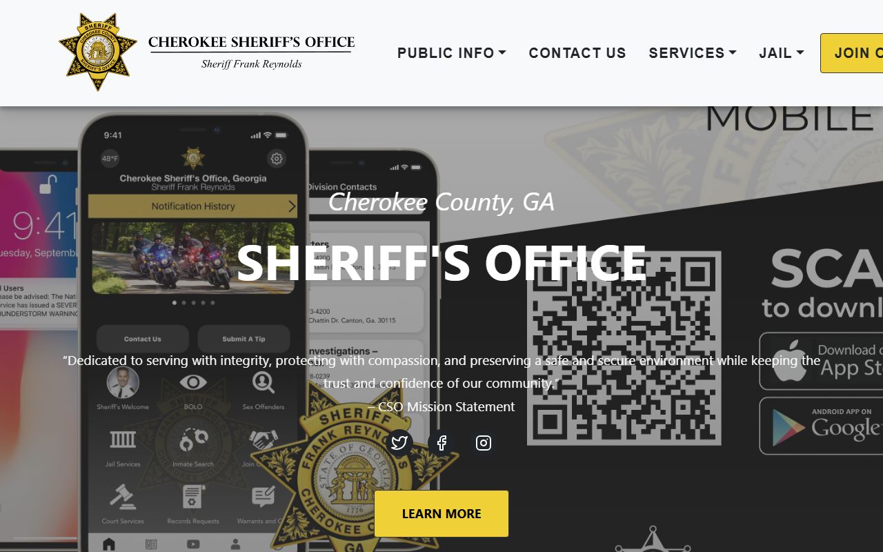 Cherokee County warrant records source