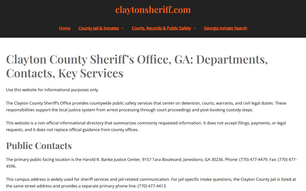 Clayton County warrant records source