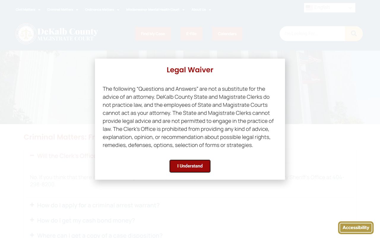 DeKalb County warrant records source