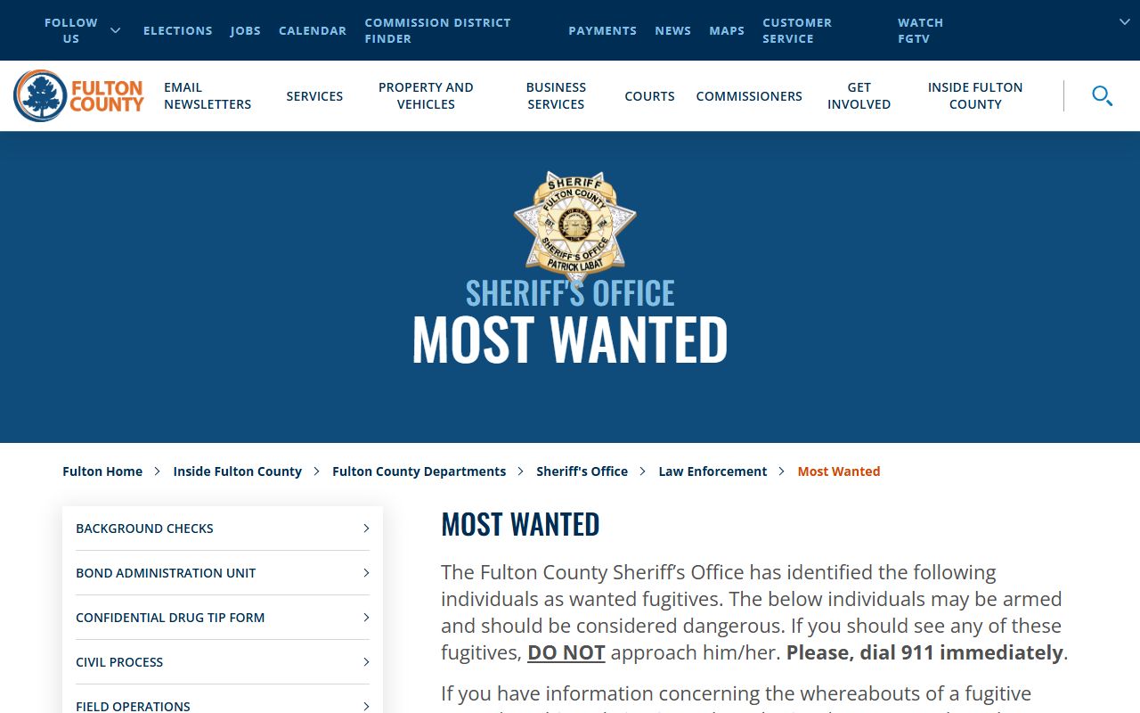 Fulton County warrant records source