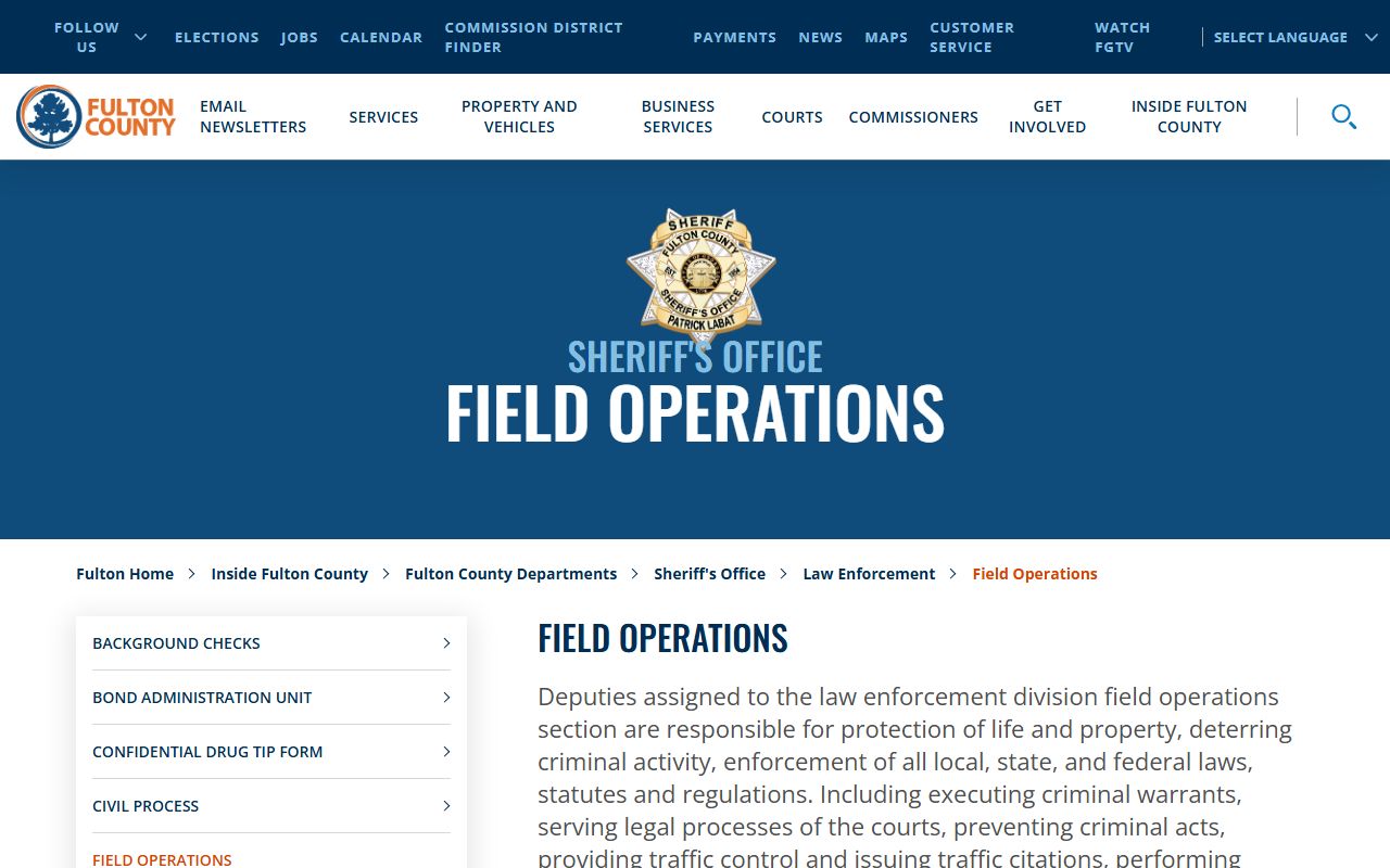 Fulton County warrant records source